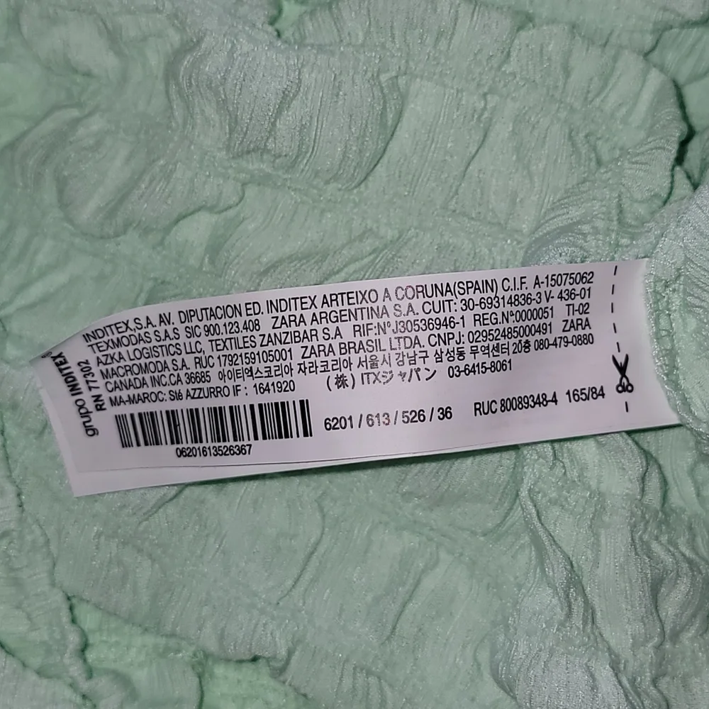 Zara Girls Tops Green Size 13-14 * - Picture 5 of 8